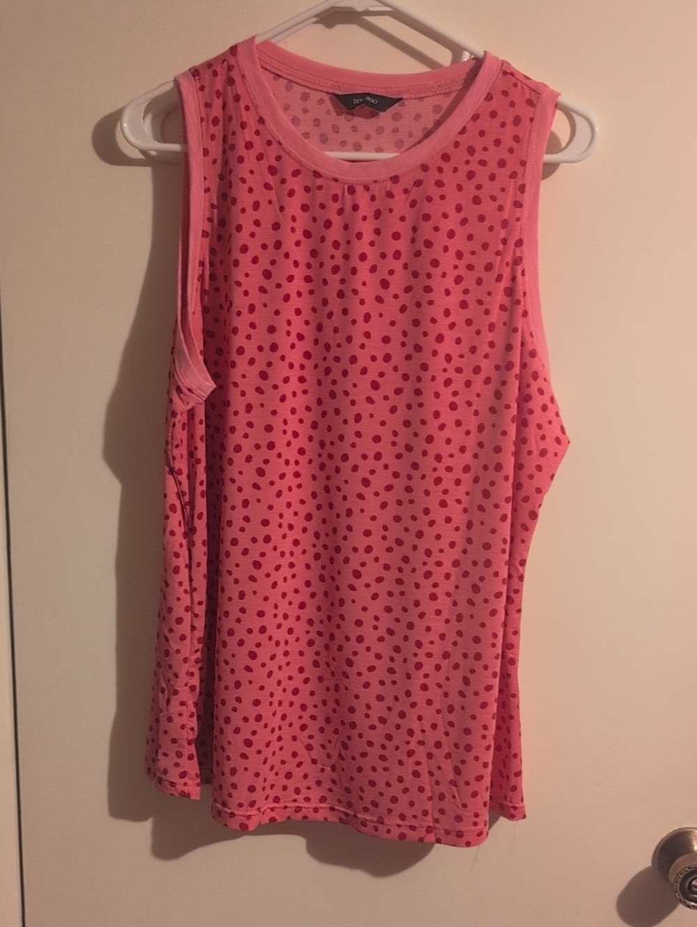 Sleeveless Pink Polka Dot Tank Top by City Road